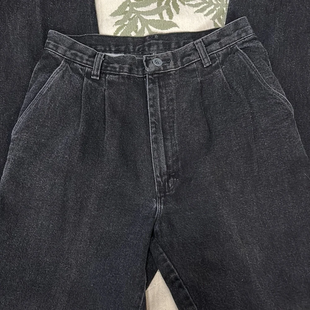 Pleated Wranglers Rodeo Vintage 31x36 High Rise Jeans Black EUC VTG 90s Western - Picture 3 of 7